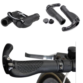 Par de Manopla Para Bike Anatômica Ergonômica Com Bar End Ciclismo Mtb