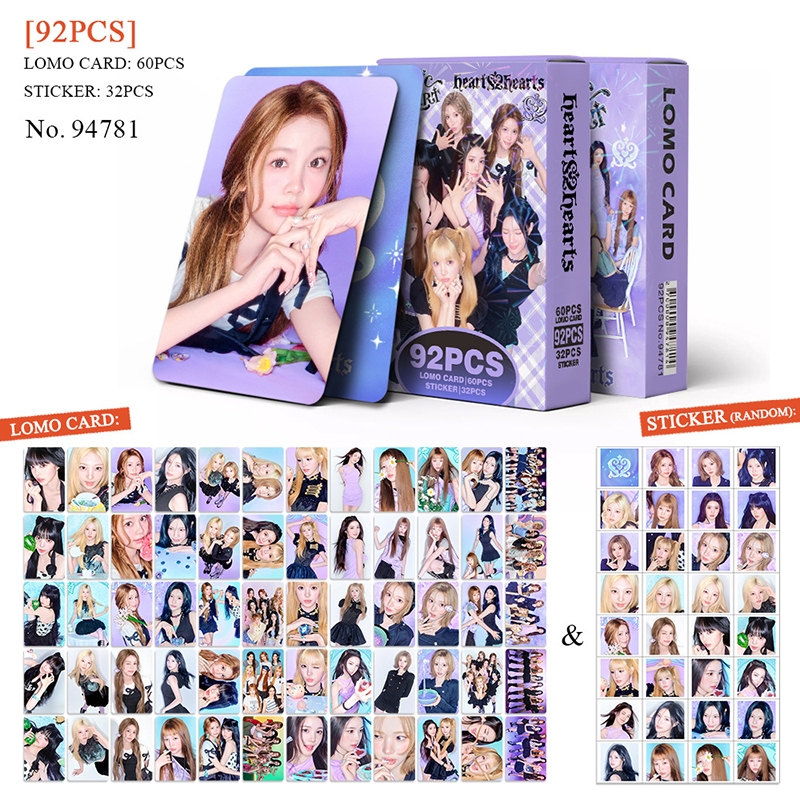 124 Pçs/Caixa Hearts2Hearts Photocards H2H RUDE Holográfico LOMO