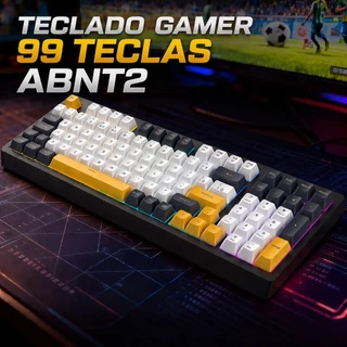 Teclado Compacto Para Jogos Com Fio tankix 99 Teclas RGB Light ABNT2 Alto Nível De Aparência Ideal Novos Jogadores