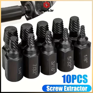 Extrator De Parafuso De 10 Peças, Conjunto De Kit De Desmontagem De Removedor De Dente Deslizante