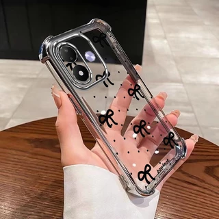 Capa De Telefone Para Redmi Note 17 Pro Max 5G note17 5G Moda Bowknot Caso Silicone Transparente Proteção Da Câmera