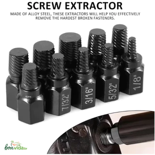 Kit 10 Extrator De Parafuso, De Desmontagem Conjunto De Removedor Dentes Deslizantes