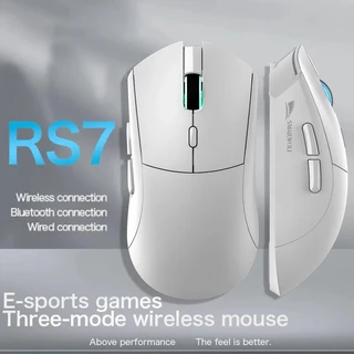 Mouse Para Jogos Tri-Modo SMAILWOLF RS7, Sensor PAW3311, Bluetooth 5.1, 2.4G Sem Fio, Tipo C Com