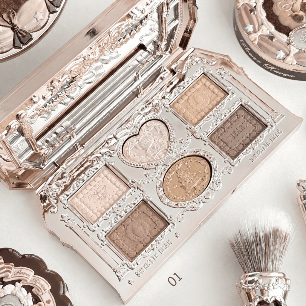 ​【レア・廃盤】 Flowery Kiss / Sweetie Palette FLOWER KNOWS Paleta De Sombras De 6 Cores Da Coleção Sweetie Bear