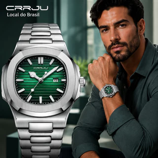 CRRJU À Prova D'água, Mãos Luminescentes Estilo Casual/Executivo/Esportivo Quartzo Analógico, Modelo 5018 8023 8274