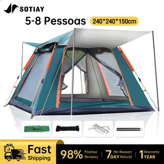 Título：Barraca Pop-up Automática Impermeável Oxford Proteção UV 2 Tamanhos para Camping Familiar