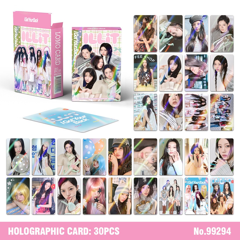 ILLIT SHOPEE kpopmerch 50枚 92 Pçs/Set Kpop Idol ILLIT Memory Forest lomo Cartões Postais