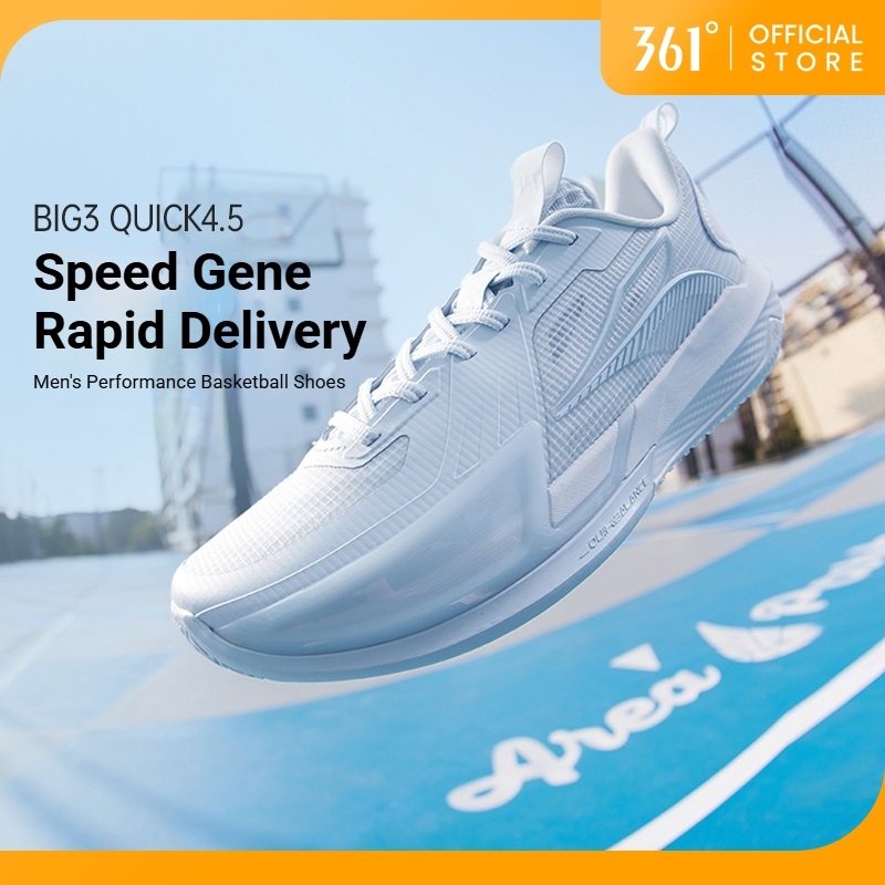 361 Degrees BIG3 Quick 4.5 Tênis Masculino de Basquete Leve e
