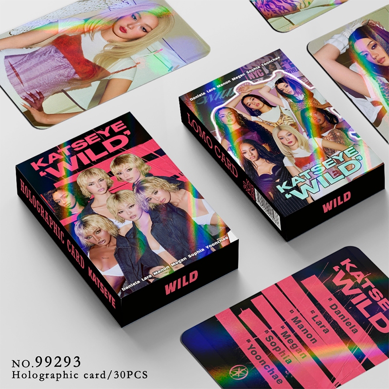 30 Pçs/Caixa KATSEYE Photocard WILD PINKY UP Gabriela Cartão