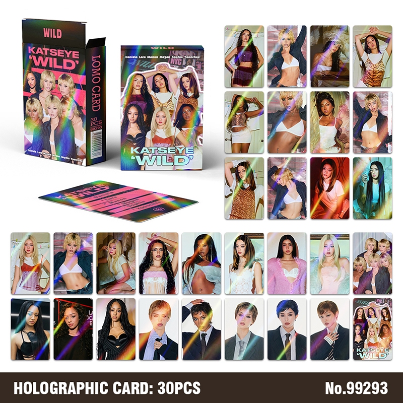30 Pçs/Caixa KATSEYE Photocard WILD PINKY UP Gabriela Cartão