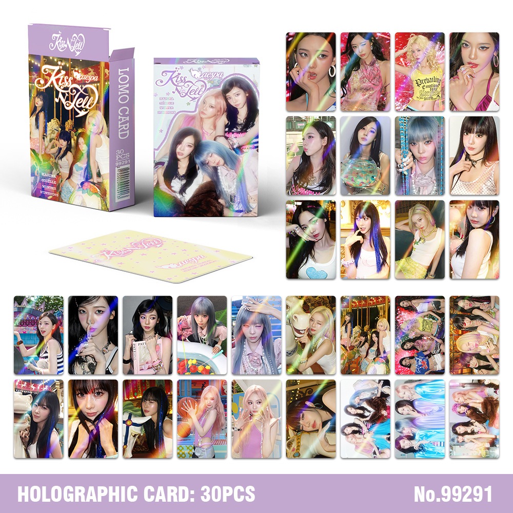 92 Pçs/set Kpop Idol AESPA KARINA LOMO Cartão Postal Para Coleções