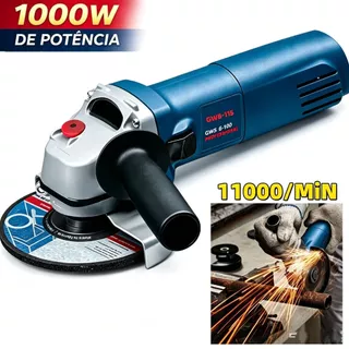 Bo esmerilhadeira lixadeira 220V_127V GWS6-100 Esmerilhadeira Angular Profissional 1000W