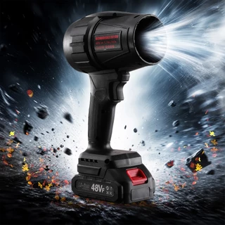 Soprador Turbo de Folhas Sem Fio 48V Alto Desempenho Bivolt, Kit com 2 Baterias | Embalagem em caixa de papel