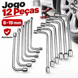 Kit 12 peças Jogo de chave biela kit ferramentas 8 a 19mm kit ferramentas jogo chaves biela chave boca