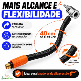 Mangueira para compressor bomba de Ar portátil rosca M6, 40cm