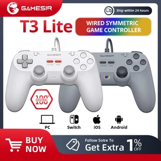 Gamesir T3 Lite Switch Controller Hall Effect Gamepad Com Fio Joystick Para PC/Steam /