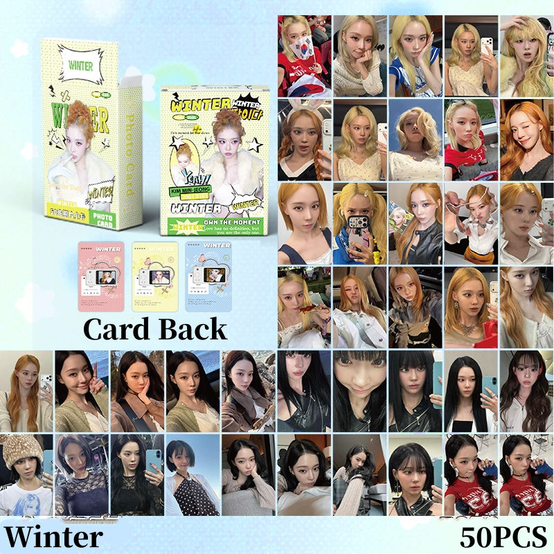 55pcs/box aespa photocards Rich Man Dirty Work Álbum Karina Winter