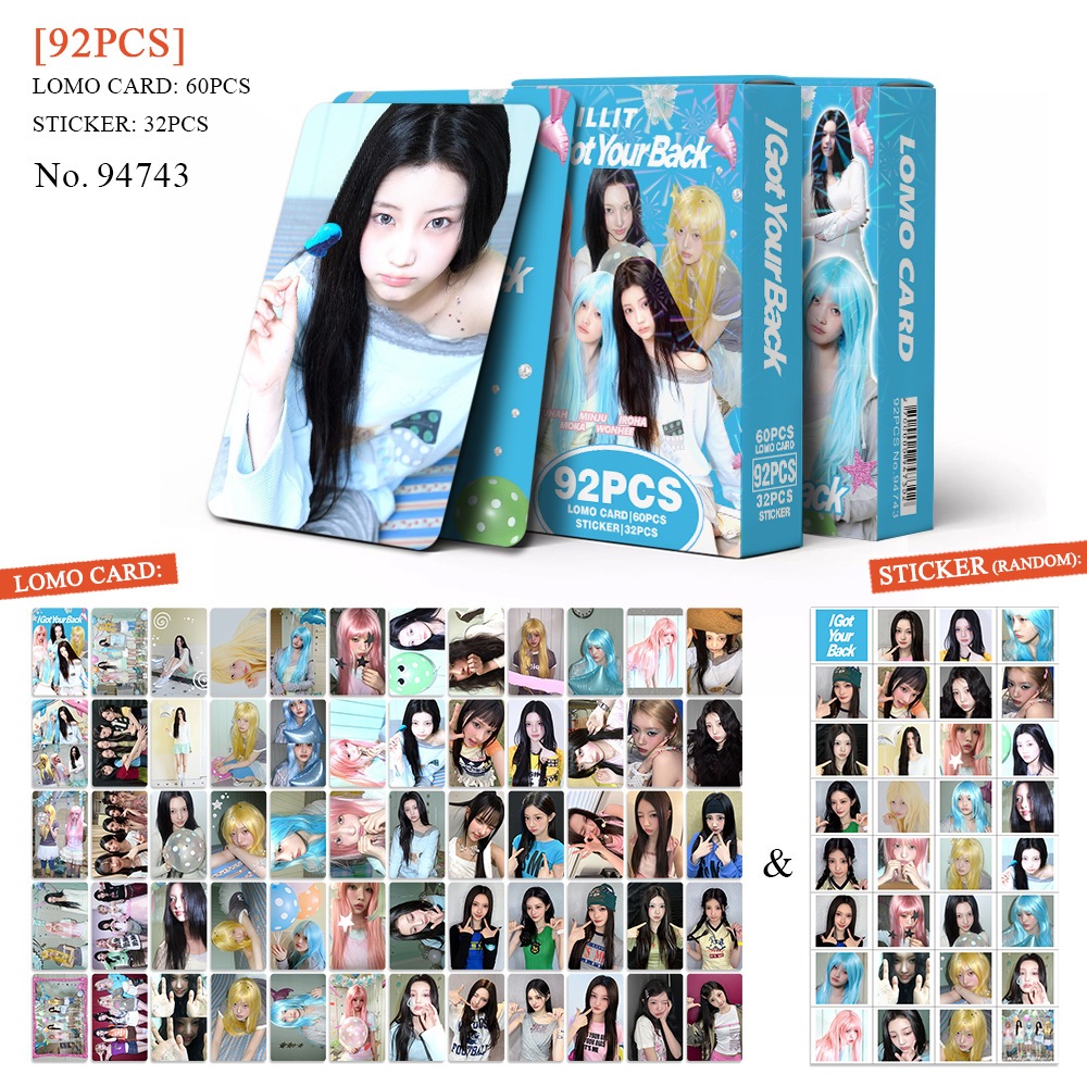 ILLIT kpopmerch SHOPEE 50枚 92 Pçs/Set Kpop Idol ILLIT Memory Forest lomo Cartões Postais