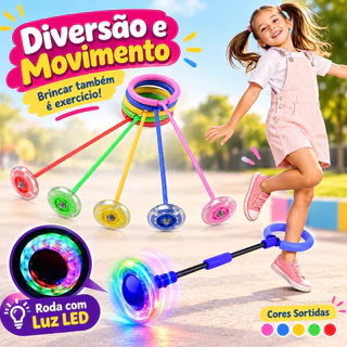 Pula Corda Giratório com Led Gira Pula Corda LED Pisca/pisca Brinquedo Infantil Pula