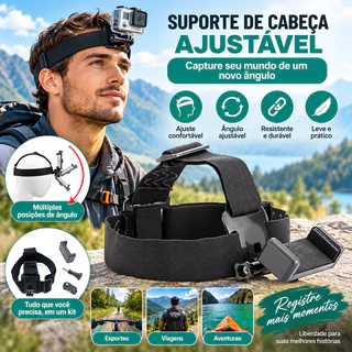 Moinho Montado Na Cabeça Braet Ajustável Transmissão Ao Vivo Suporte Do Telefone Móvel Primeira Pessoa Perspectiva Fixa