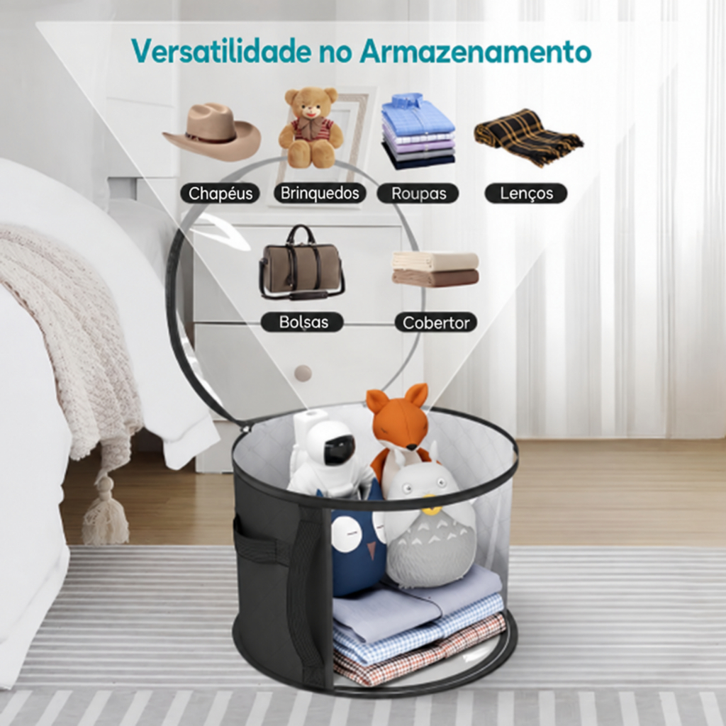Caixa de armazenamento de chapéu redondo doméstico Anti-poeira caixa de chapéu transparente visível saco de armazenament