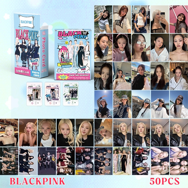 55pcs/Caixa BLACK-PINK 7o Aniversário BORN Photocards Cartões Lomo