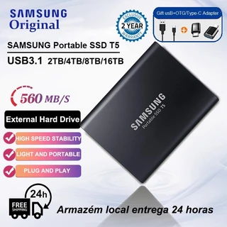 SAMSUNG T5 External SSD 2TB to 16TB Portable HDD USB3.1 Type-C External HD Interface for PC Desktop Data Storage