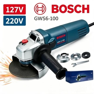 Esmerilhadeira Lixadeira Angular Bosch profissão GWS 6-100 1000W 127V/220V para corte de ferro e desbaste