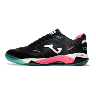 Chuteiras De Futsal Masculinas Top Flex Plus IC Indoor Court Shoes Original Preto Branco Tamanho: Br37-BR43