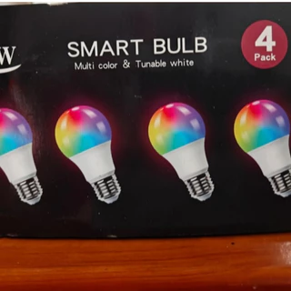 kit 4 Smart Bluetooth Led Bulb Compatible App Lotus Lantern Bulb E27 Rgb