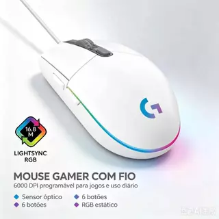 G102 Mouse para jogos com fio RGB 8000DPI Sensor óptico FPS MOBA Jogo Computador Notebook