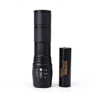 Kit SOFIRN 21700 5000mAh Com Mini Estojo De Lanterna SM11-Para SC33/IF22A/SK40/HS41