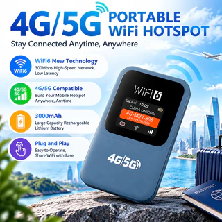 4G 5G Mifi Portátil Wifi6 Roteador Hotspot Móvel 3000mAh Grande Bateria De Alta Velocidade Sinal Estável Bolso Wifi Para