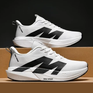 Tênis de corrida masculino com fivela giratória, espuma, placa de carbono e função de amortecimento, tênis de treinament