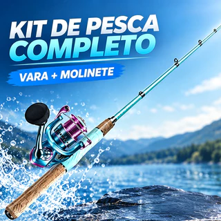Kit De Pesca Completo Vara De Fibra De Carbono + Carretel De Alta Precisão, Leve E Durável Para Iniciantes, Lago Rio M