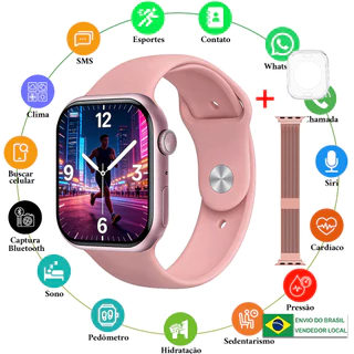 2026 Smartwatch S10 Pro Mini 38mm unissex com chamadas Bluetooth calculadora e compatível com Android e iOS