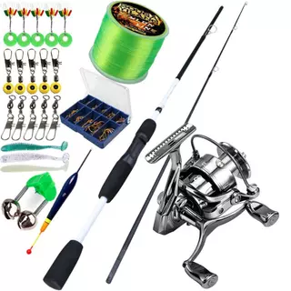 Conjunto De Pesca Sougayilang, Incluindo Uma Vara De 1.68 Metros, Duas Peças, Um Carretel E Linha.
