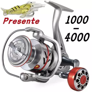Sougayilang Power Hand Fishing Reel 5.0: 1/4.7 Relação De Engrenagem 1500-4000 Carretel De Pesca Giratório Arraste Máxi