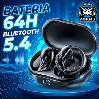 Fone de Ouvido Sem Fio TWS Bluetooth 5.4 com Display LED, Bateria 64H, Som 360° Imersivo, Microfone HD