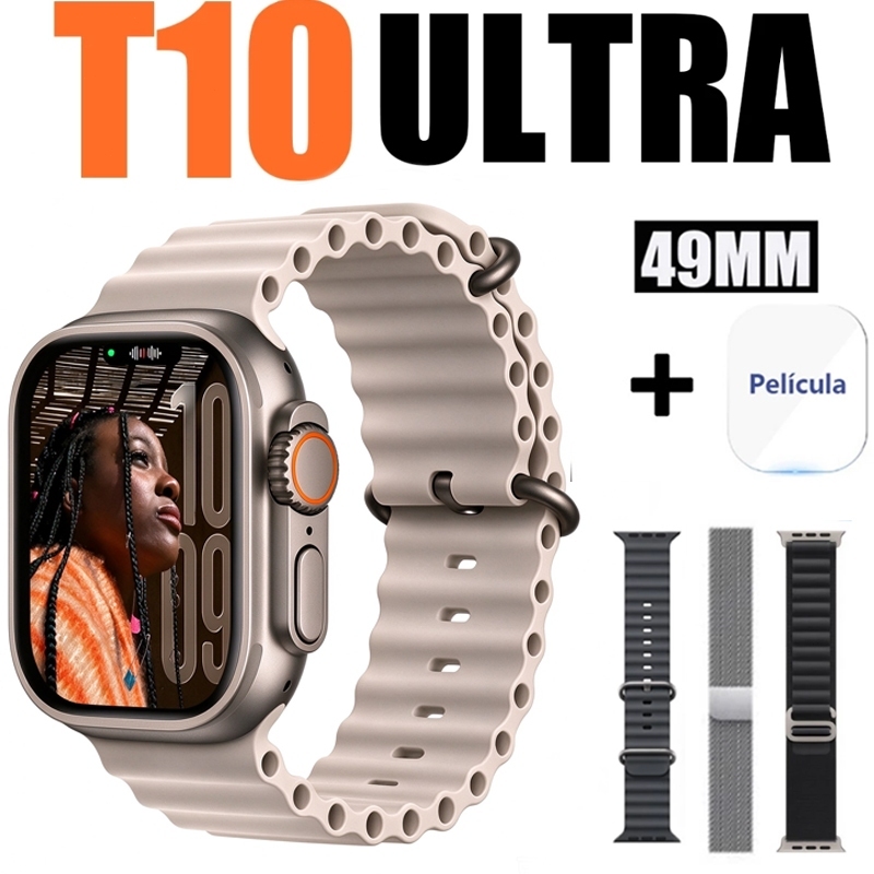 2026 T10 Ultra Relógio Inteligente Bluetooth Chamada Novo Relógio Inteligente watch10 Ultra Série 2.2 Calculadora de Tel