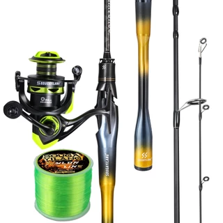 Sougayilang 1.8M Vara De Pesca Carretel Linha Conjunto Completo Com 1000-5000 Série 5.0: 1 De Metal Para Em Água Salgad
