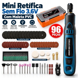 Mini Esmerilhadeira Sem Fio Conjunto De Elétrica Polidora Kit De Perfuratriz