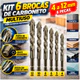 Kit 6 Brocas de Carboneto Haste Hexagonal 4 a 12mm para Furadeira