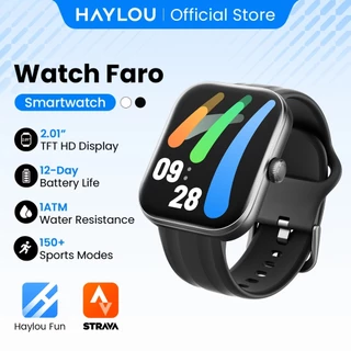 Haylou Watch Faro 2.01'TFT Display Sport Running Pace 1ATM À Prova D'água Bluetooth 5.4 Chamada Smartwatch
