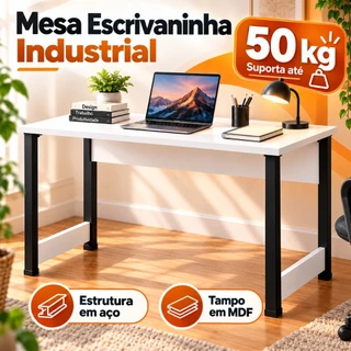 Industrial Desk Table 90x45cm For Computer Notebook Office Home Office