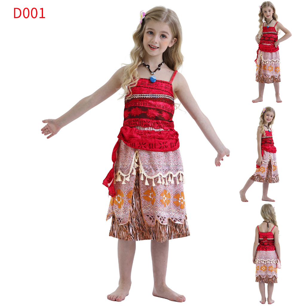 Meninas Moana Fantasia cosplay para crianças Vaiana Princesa Vestir roupas  para fantasias de Halloween para meninas baby girl party vestidos