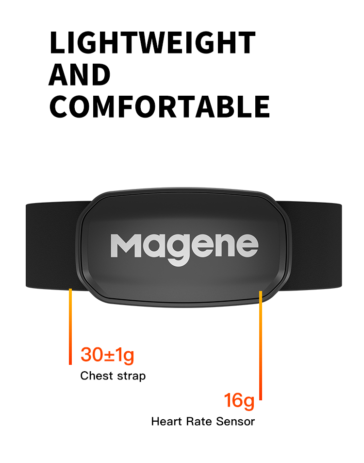 Magene H613 Fascia Toracica con Cardiofrequenzimetro Bluetooth/ANT 17H