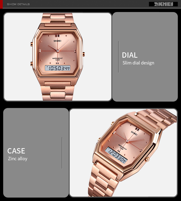 SKMEI 2237 Di Lusso Moda Orologio Da Polso Da Donna Orologio Logo Personalizzato - Foto 10