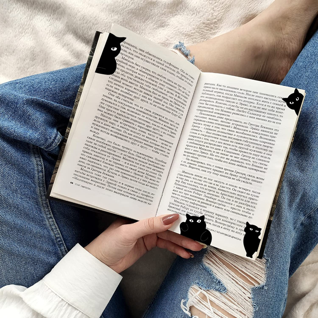 Penlab 6 Peças Marcador De Gato Preto Para Livros , Clipes De Página ...