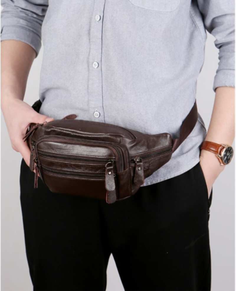 100% Genuine Leather Waist bags Multi-functional sport bag 100% Genuine Leather Waist bags Multi-functional sport bag